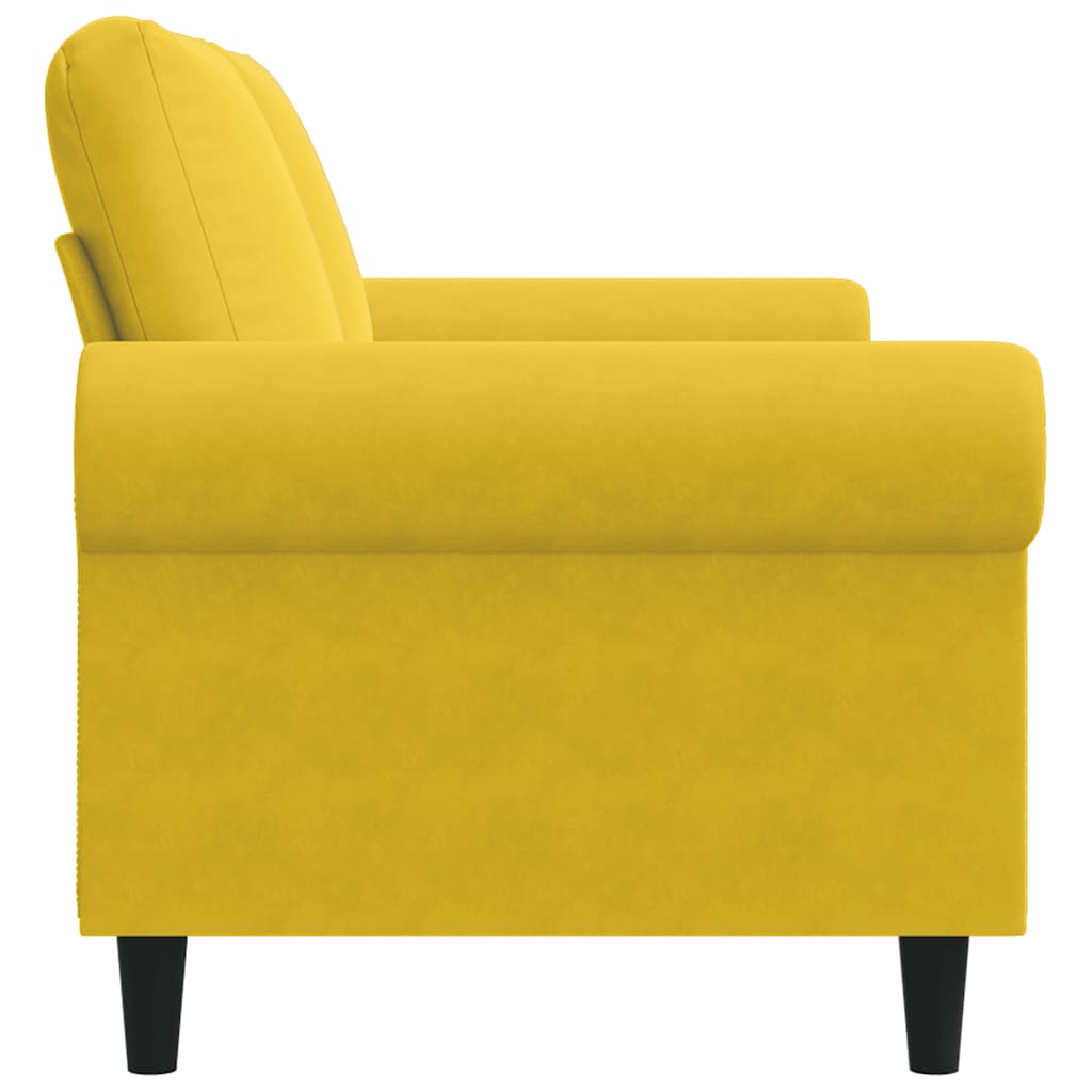 Tweezitsbank 140 cm fluweel geel is nu te koop bij PeponiXL, paradijselijk wonen!
