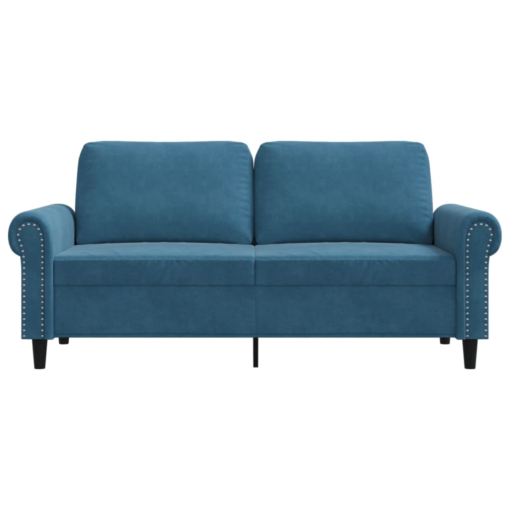 Tweezitsbank 140 cm fluweel blauw is nu te koop bij PeponiXL, paradijselijk wonen!