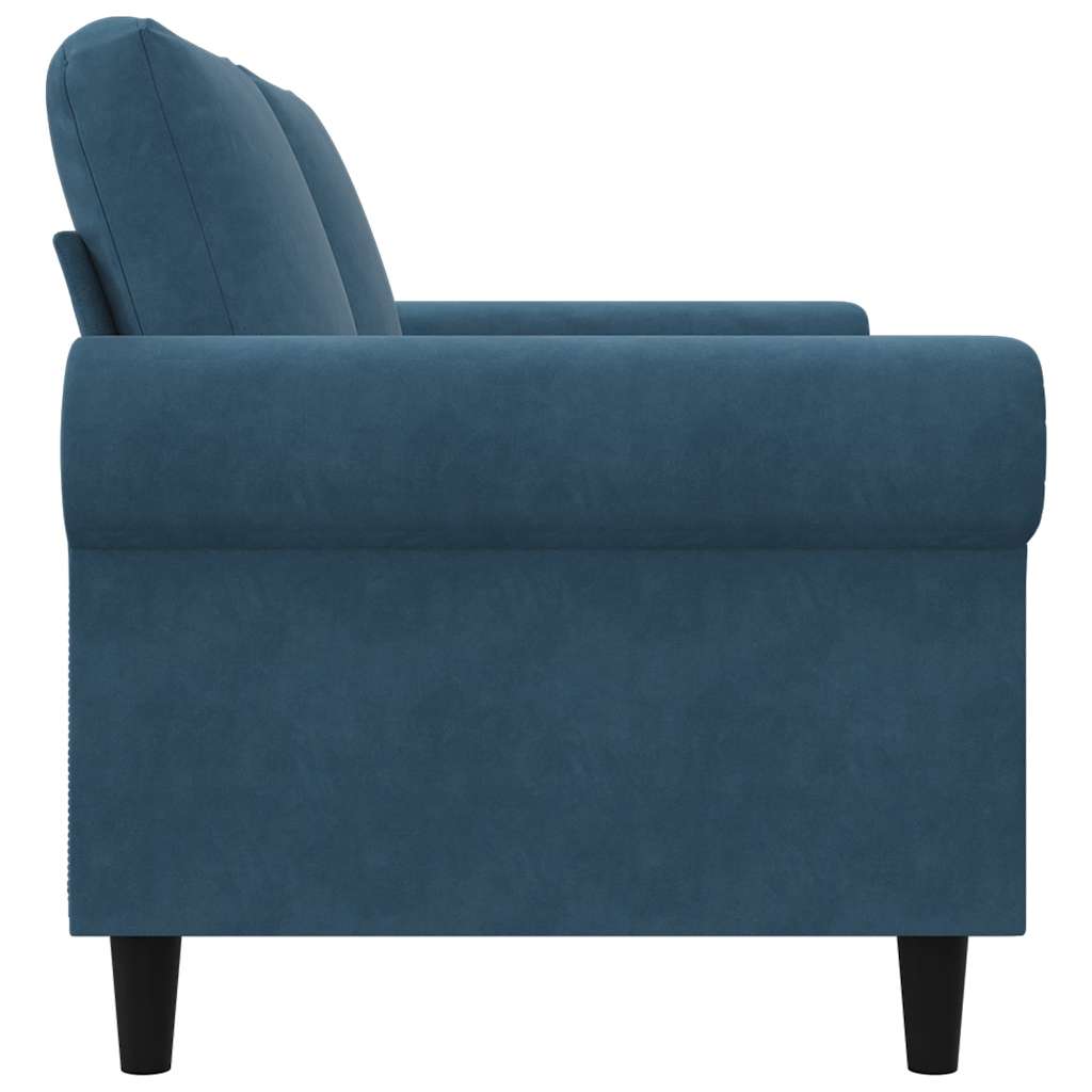 Tweezitsbank 140 cm fluweel blauw is nu te koop bij PeponiXL, paradijselijk wonen!