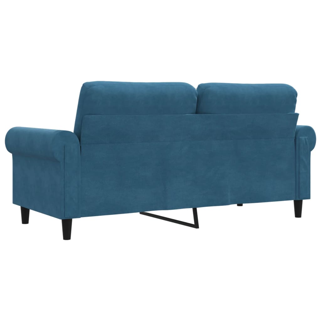 Tweezitsbank 140 cm fluweel blauw is nu te koop bij PeponiXL, paradijselijk wonen!