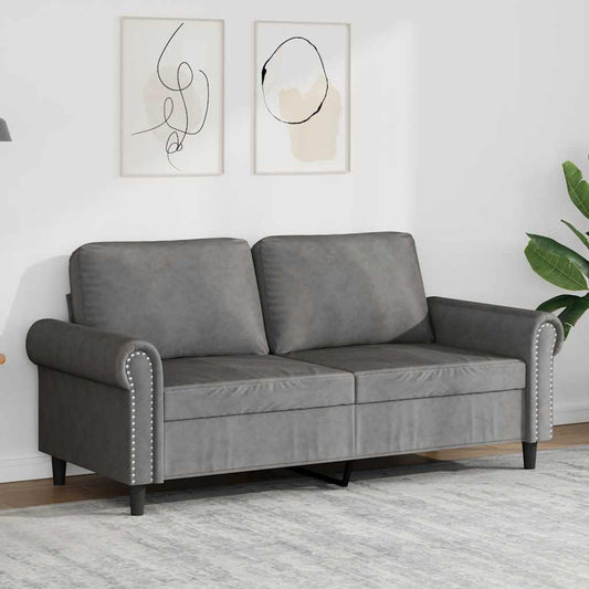 Driezitsbank 180 cm fluweel donkergrijs is nu te koop bij PeponiXL, paradijselijk wonen!