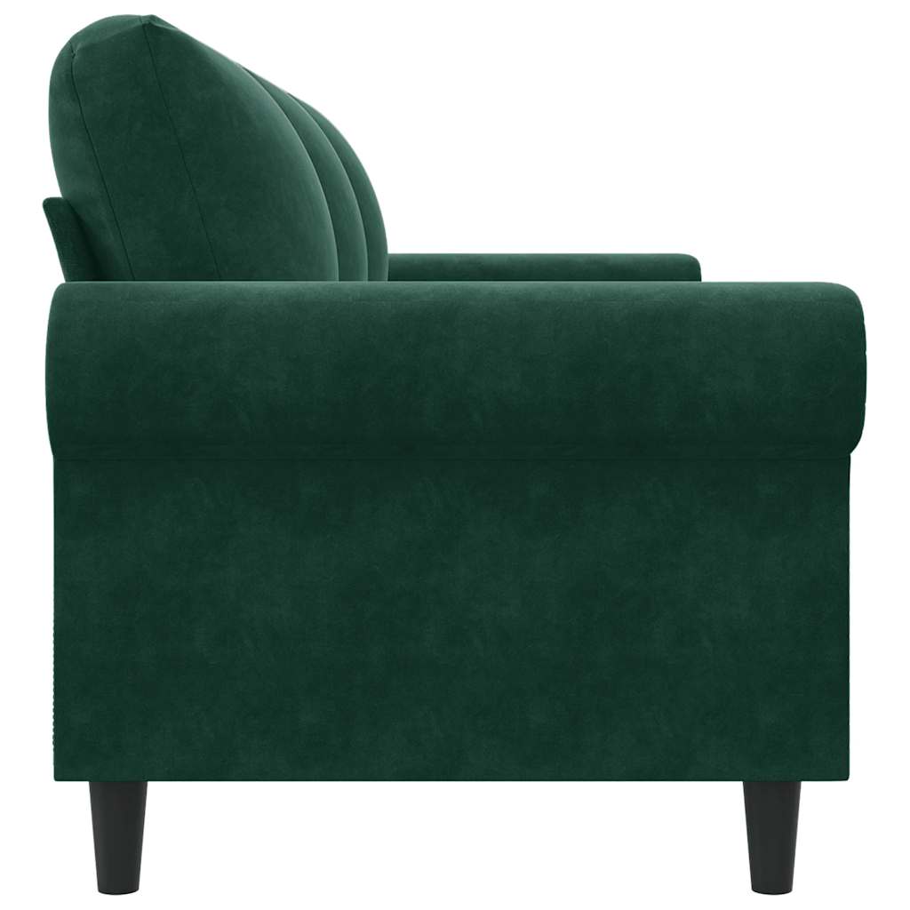 Driezitsbank 180 cm fluweel donkergroen is nu te koop bij PeponiXL, paradijselijk wonen!