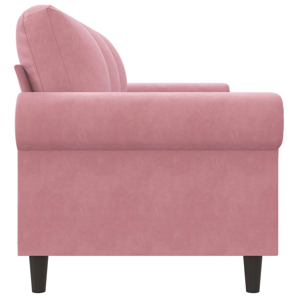 Driezitsbank 180 cm fluweel roze is nu te koop bij PeponiXL, paradijselijk wonen!