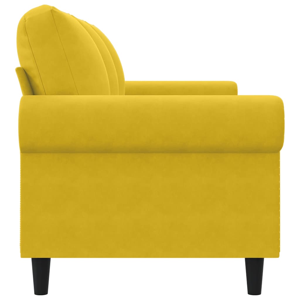 Driezitsbank 180 cm fluweel geel is nu te koop bij PeponiXL, paradijselijk wonen!