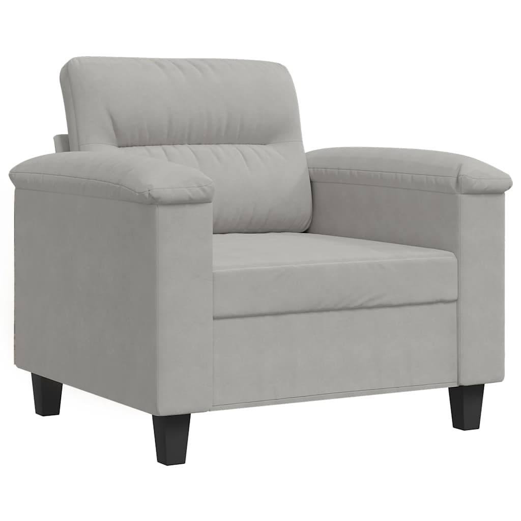 Fauteuil 60 cm microvezelstof lichtgrijs is nu te koop bij PeponiXL, paradijselijk wonen!