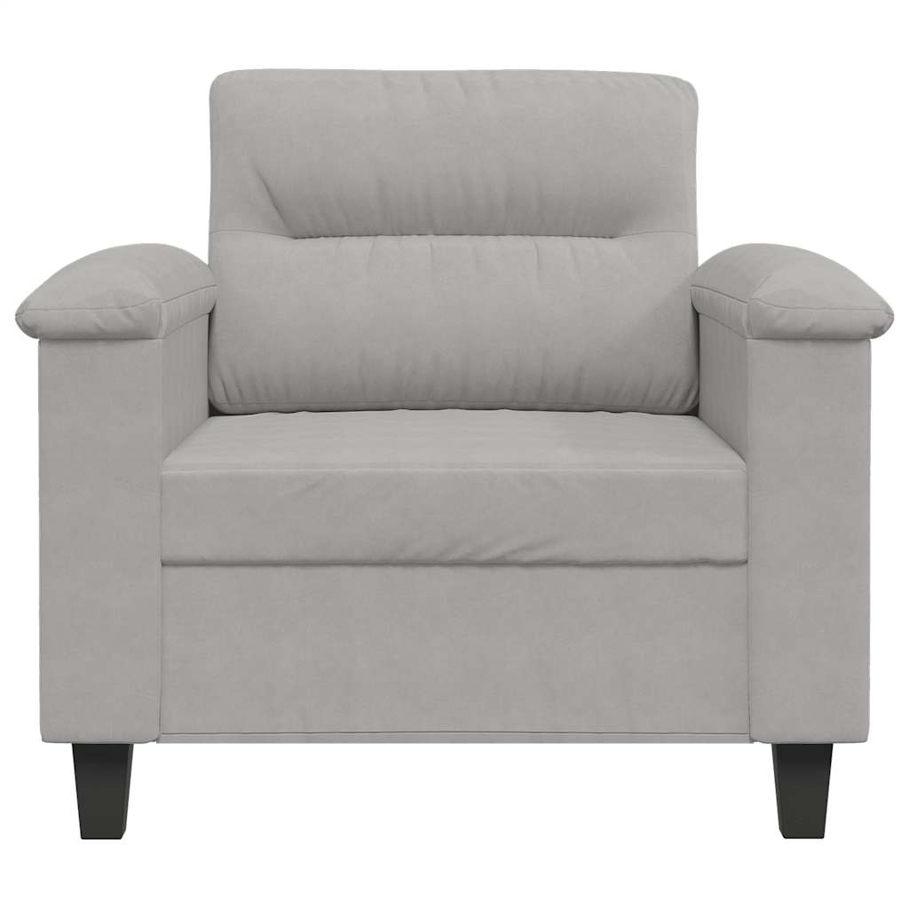 Fauteuil 60 cm microvezelstof lichtgrijs is nu te koop bij PeponiXL, paradijselijk wonen!