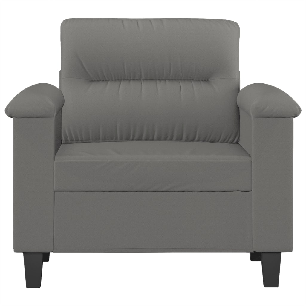 Fauteuil 60 cm microvezelstof donkergrijs is nu te koop bij PeponiXL, paradijselijk wonen!