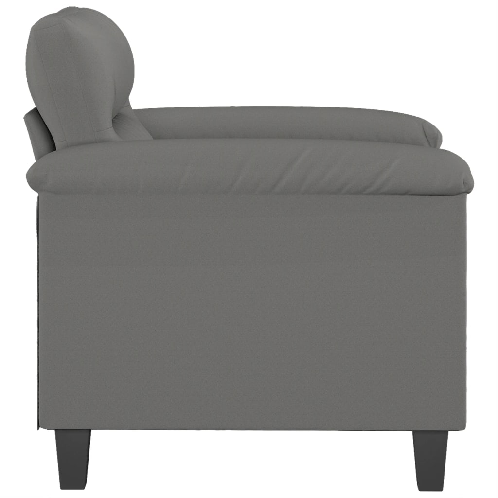 Fauteuil 60 cm microvezelstof donkergrijs is nu te koop bij PeponiXL, paradijselijk wonen!