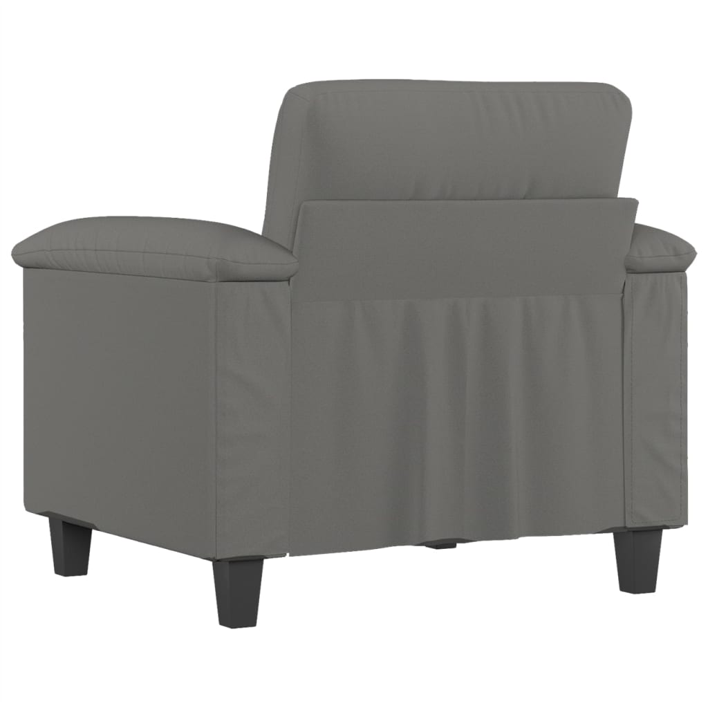 Fauteuil 60 cm microvezelstof donkergrijs is nu te koop bij PeponiXL, paradijselijk wonen!