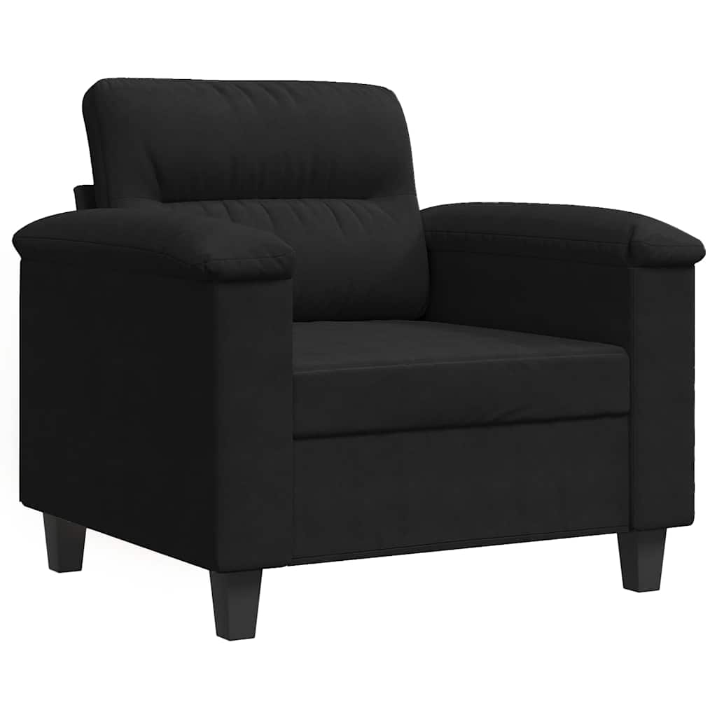 Fauteuil 60 cm microvezelstof zwart is nu te koop bij PeponiXL, paradijselijk wonen!