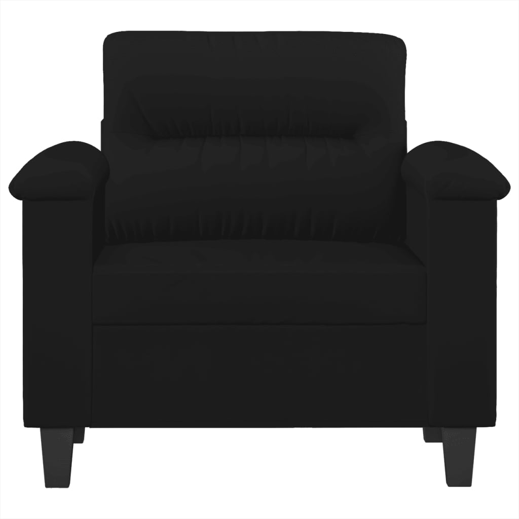 Fauteuil 60 cm microvezelstof zwart is nu te koop bij PeponiXL, paradijselijk wonen!