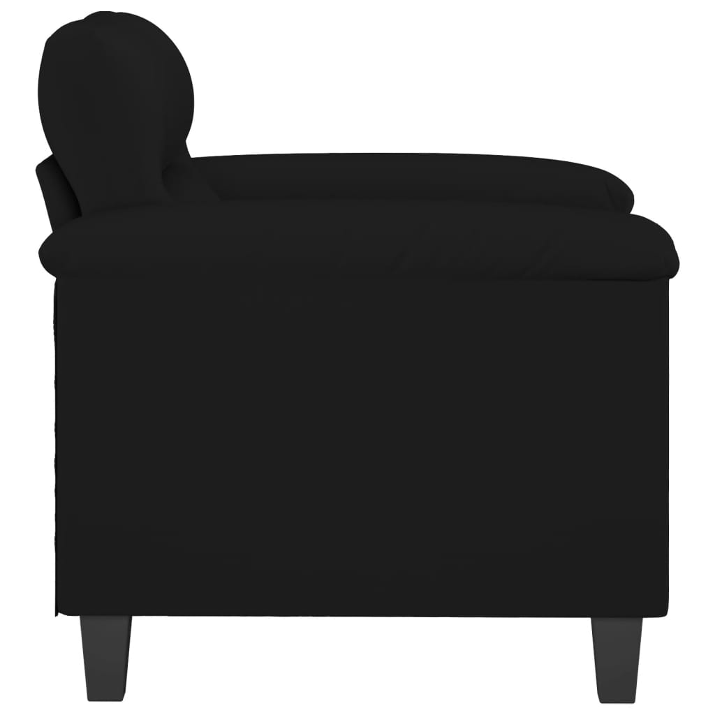 Fauteuil 60 cm microvezelstof zwart is nu te koop bij PeponiXL, paradijselijk wonen!