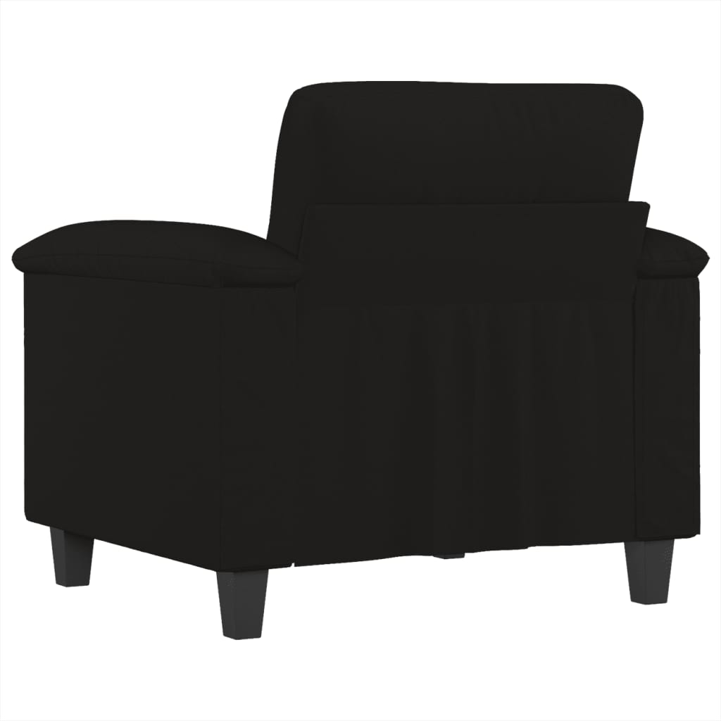 Fauteuil 60 cm microvezelstof zwart is nu te koop bij PeponiXL, paradijselijk wonen!