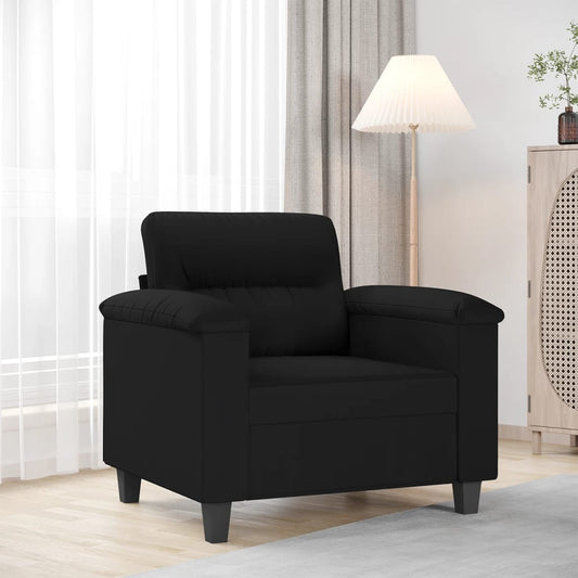 Fauteuil 60 cm microvezelstof zwart is nu te koop bij PeponiXL, paradijselijk wonen!