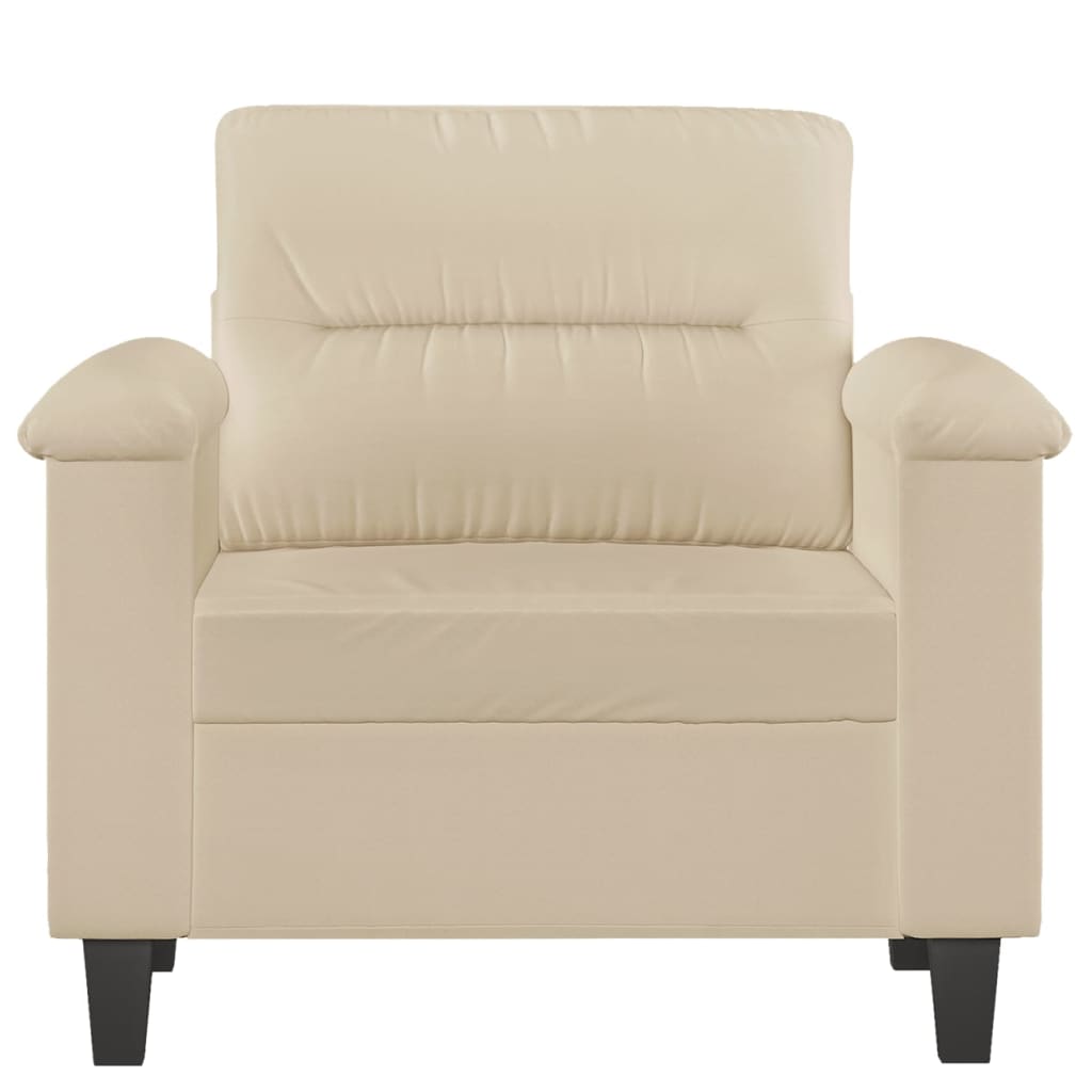 Fauteuil 60 cm microvezelstof crèmekleurig is nu te koop bij PeponiXL, paradijselijk wonen!