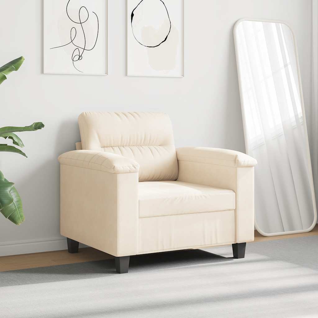 Fauteuil 60 cm microvezelstof beige is nu te koop bij PeponiXL, paradijselijk wonen!