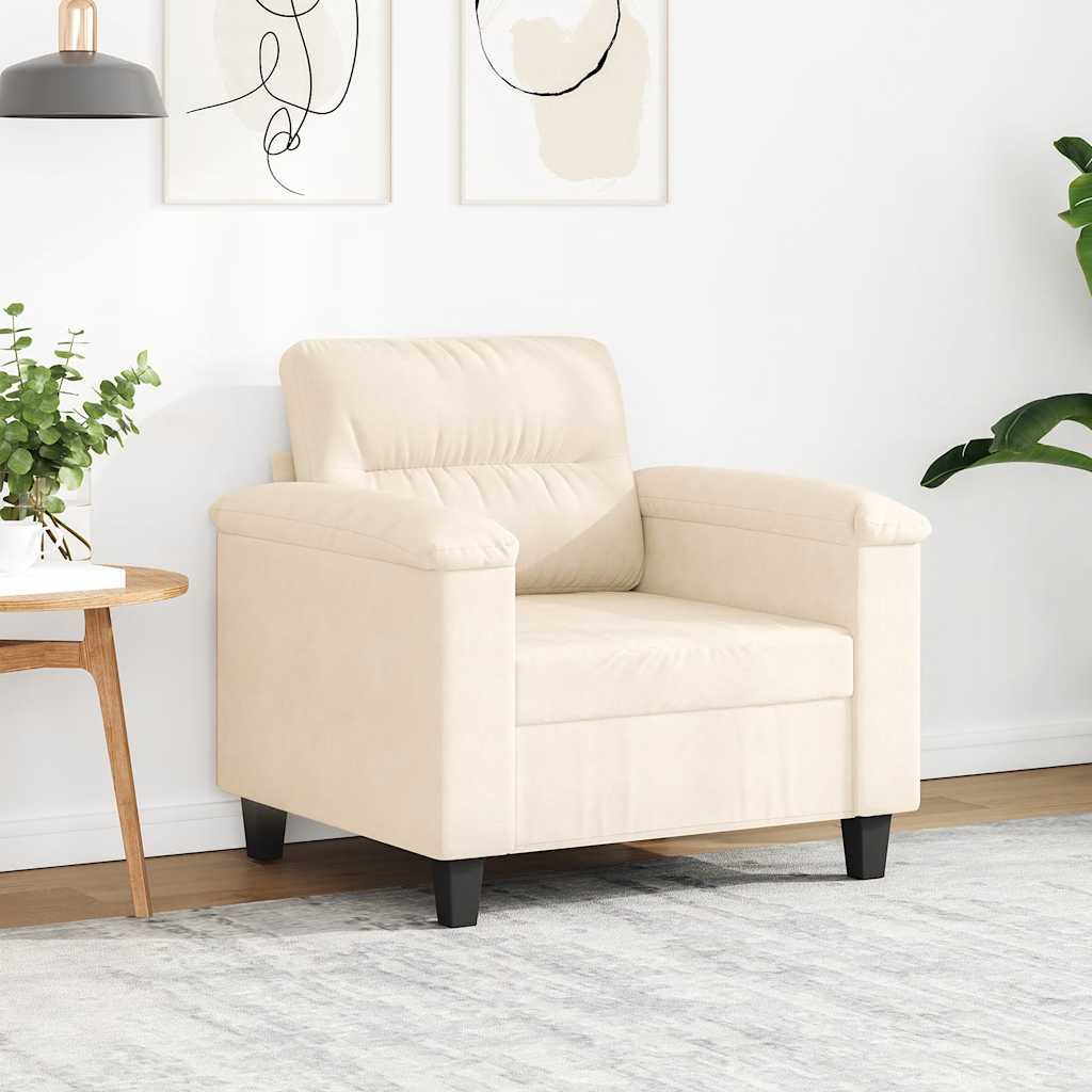 Fauteuil 60 cm microvezelstof beige is nu te koop bij PeponiXL, paradijselijk wonen!