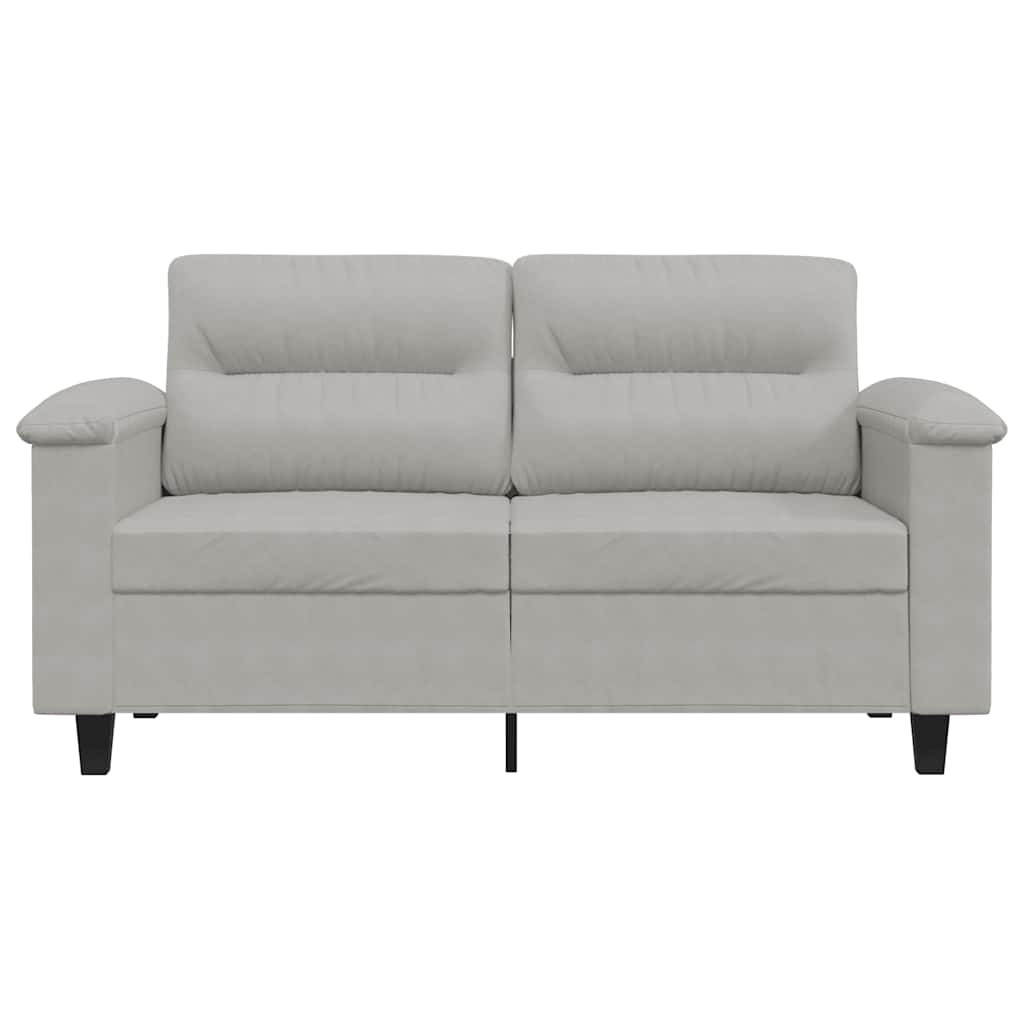 Tweezitsbank 120 cm microvezelstof lichtgrijs is nu te koop bij PeponiXL, paradijselijk wonen!
