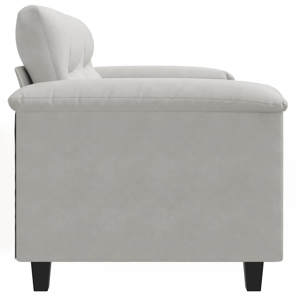 Tweezitsbank 120 cm microvezelstof lichtgrijs is nu te koop bij PeponiXL, paradijselijk wonen!