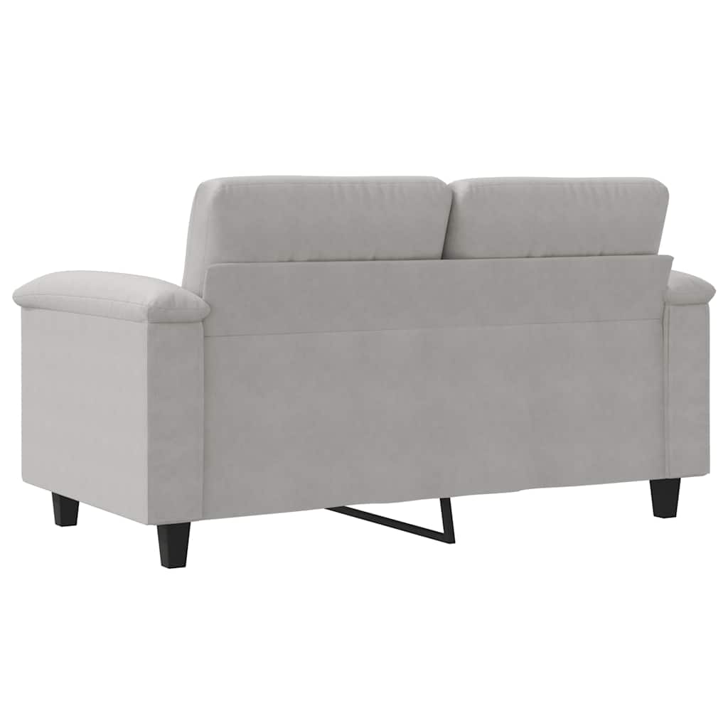 Tweezitsbank 120 cm microvezelstof lichtgrijs is nu te koop bij PeponiXL, paradijselijk wonen!