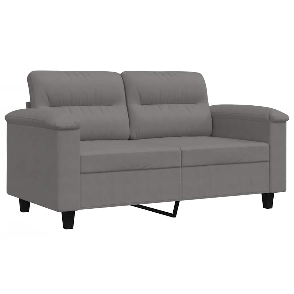Tweezitsbank 120 cm microvezelstof donkergrijs is nu te koop bij PeponiXL, paradijselijk wonen!