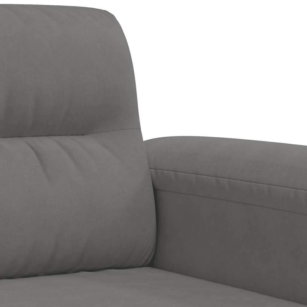 Tweezitsbank 120 cm microvezelstof donkergrijs is nu te koop bij PeponiXL, paradijselijk wonen!