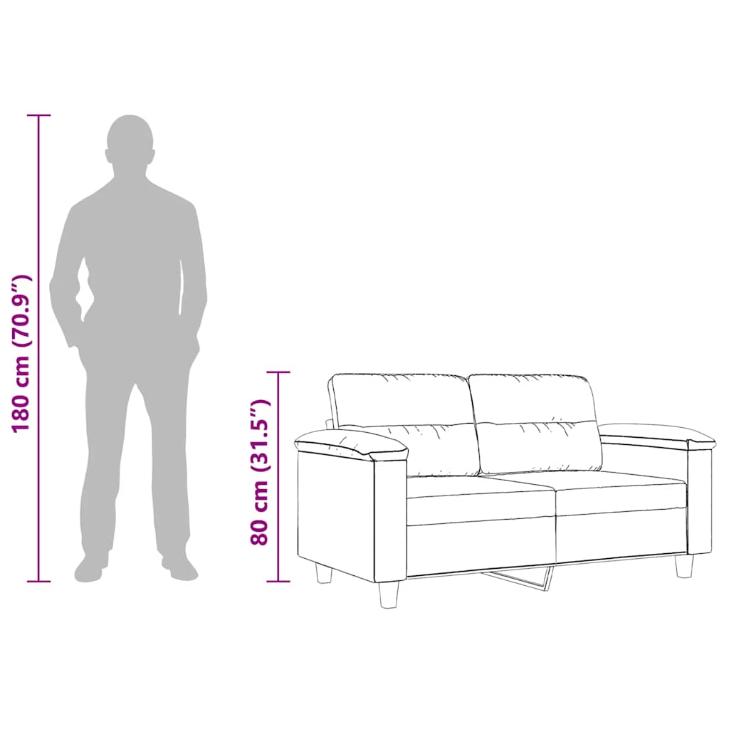 Tweezitsbank 120 cm microvezelstof donkergrijs is nu te koop bij PeponiXL, paradijselijk wonen!