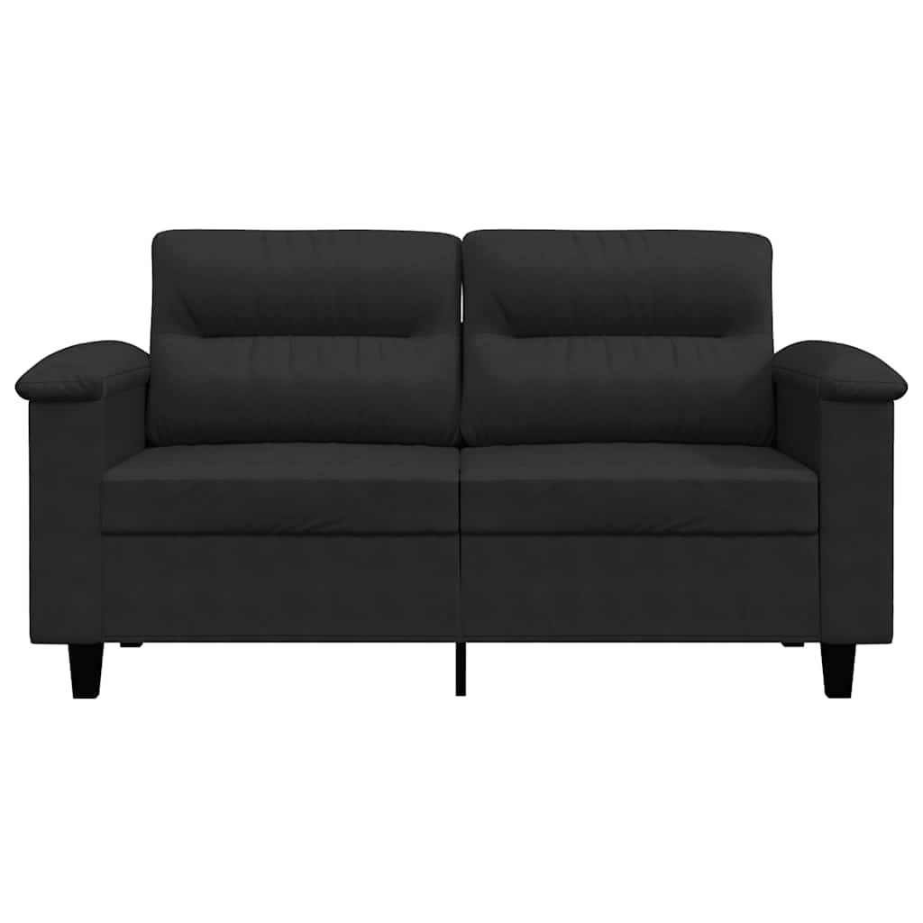 Tweezitsbank 120 cm microvezelstof zwart is nu te koop bij PeponiXL, paradijselijk wonen!