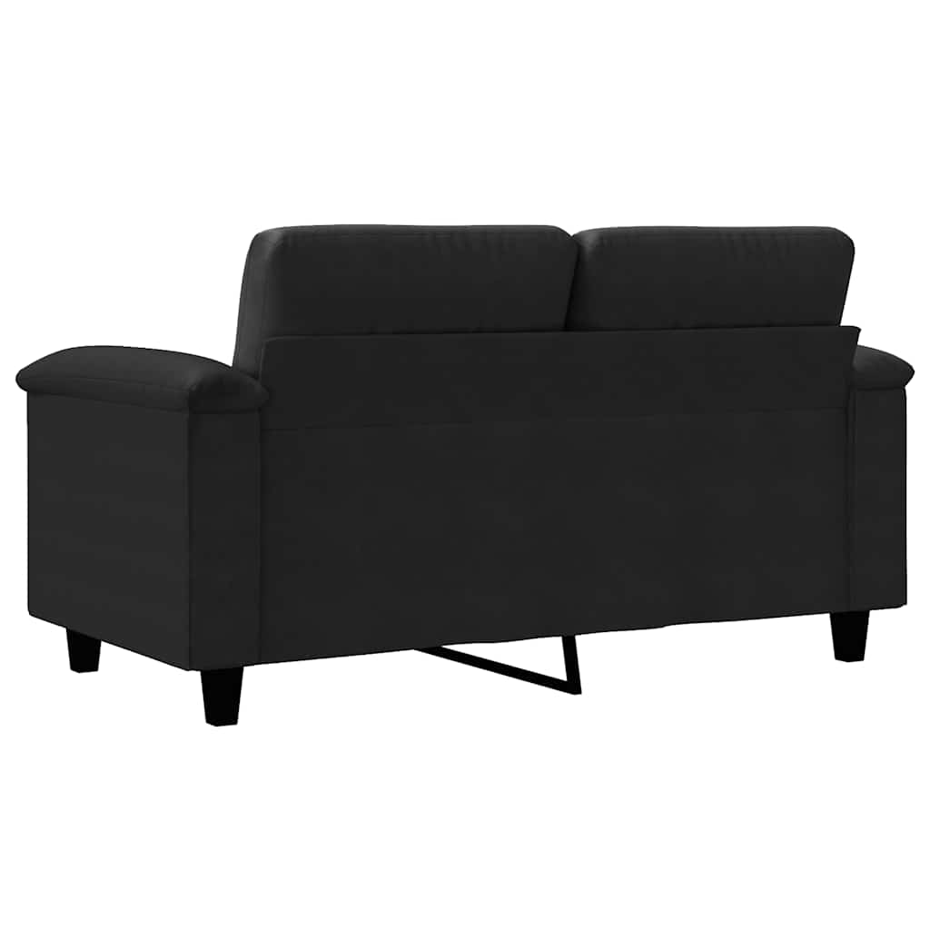 Tweezitsbank 120 cm microvezelstof zwart is nu te koop bij PeponiXL, paradijselijk wonen!