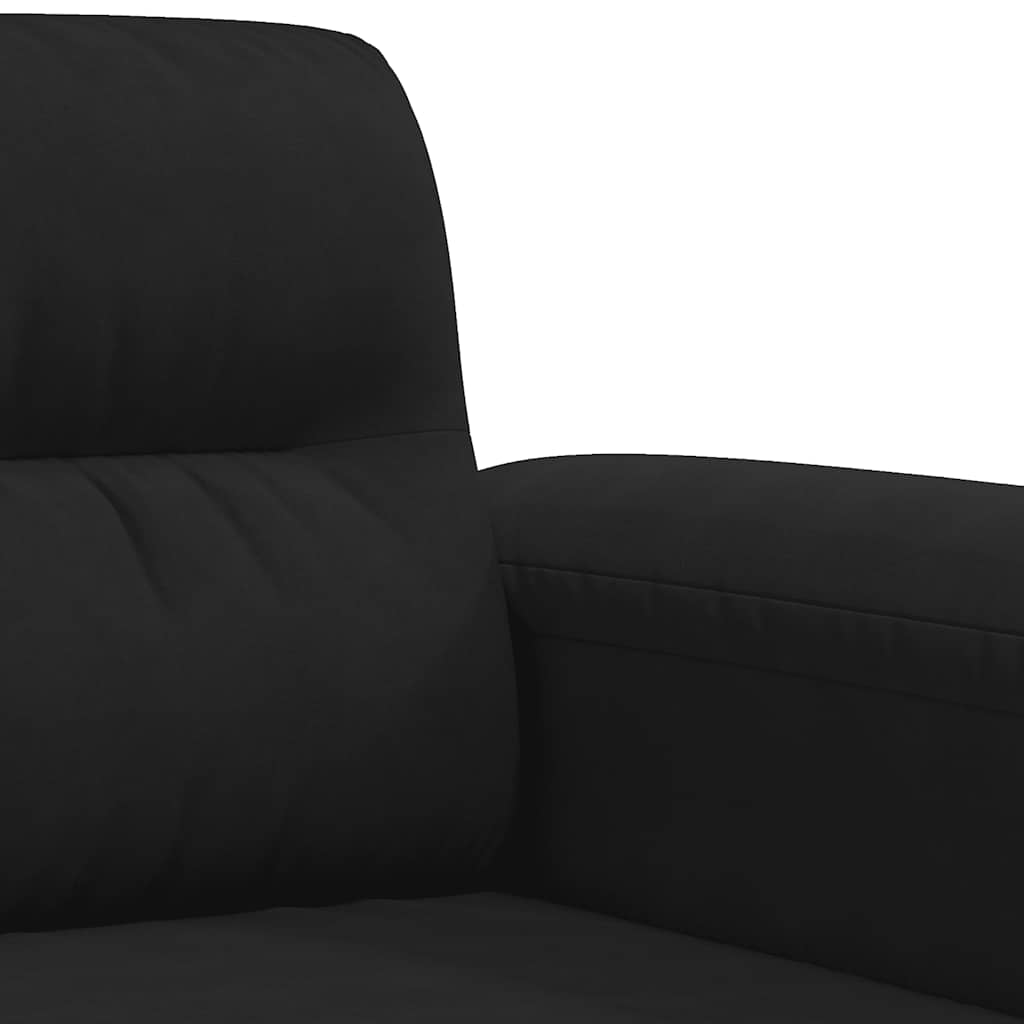 Tweezitsbank 120 cm microvezelstof zwart is nu te koop bij PeponiXL, paradijselijk wonen!