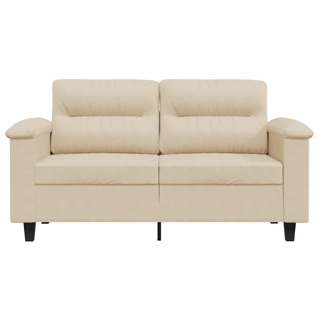 Tweezitsbank 120 cm microvezelstof crème is nu te koop bij PeponiXL, paradijselijk wonen!