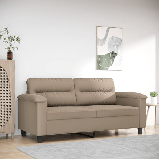 Tweezitsbank 140 cm microvezelstof taupe is nu te koop bij PeponiXL, paradijselijk wonen!