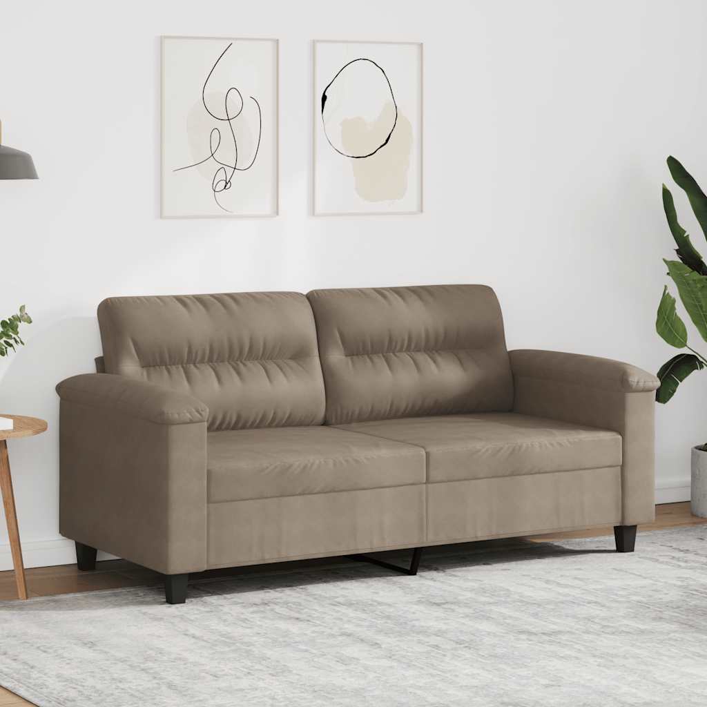 Tweezitsbank 140 cm microvezelstof taupe is nu te koop bij PeponiXL, paradijselijk wonen!