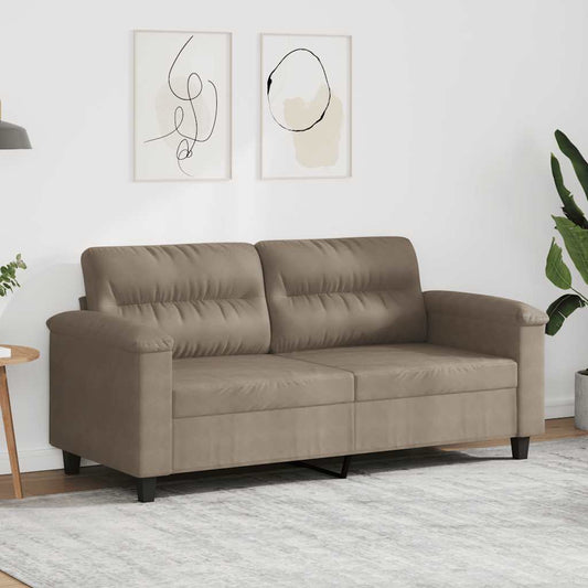 Tweezitsbank 140 cm microvezelstof taupe is nu te koop bij PeponiXL, paradijselijk wonen!
