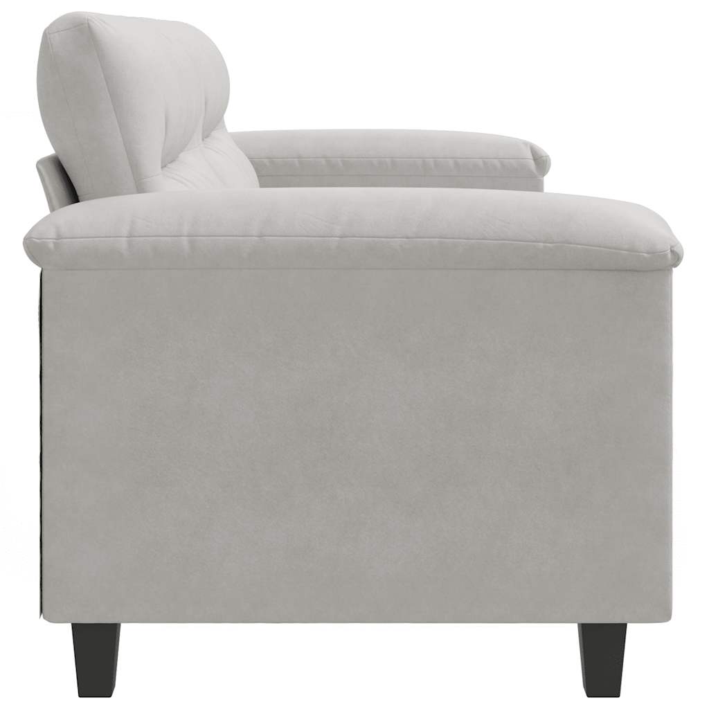 Tweezitsbank 140 cm microvezelstof lichtgrijs is nu te koop bij PeponiXL, paradijselijk wonen!