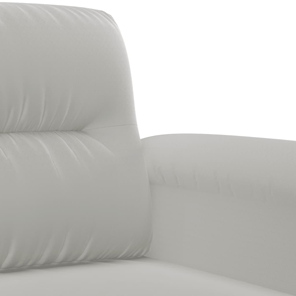 Tweezitsbank 140 cm microvezelstof lichtgrijs is nu te koop bij PeponiXL, paradijselijk wonen!