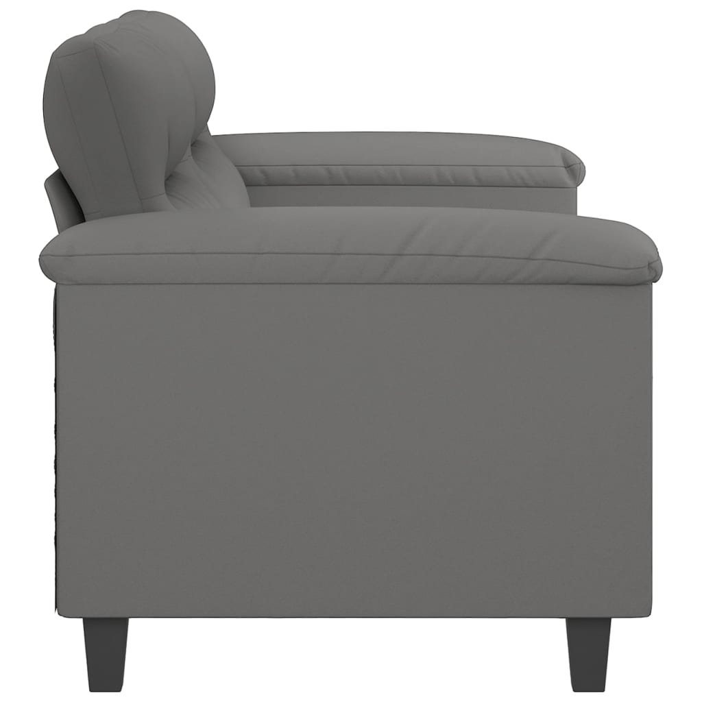 Tweezitsbank 140 cm microvezelstof donkergrijs is nu te koop bij PeponiXL, paradijselijk wonen!