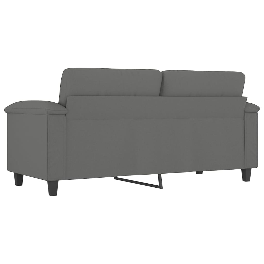 Tweezitsbank 140 cm microvezelstof donkergrijs is nu te koop bij PeponiXL, paradijselijk wonen!