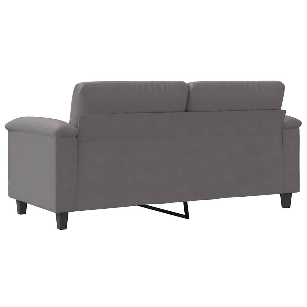Tweezitsbank 140 cm microvezelstof donkergrijs is nu te koop bij PeponiXL, paradijselijk wonen!