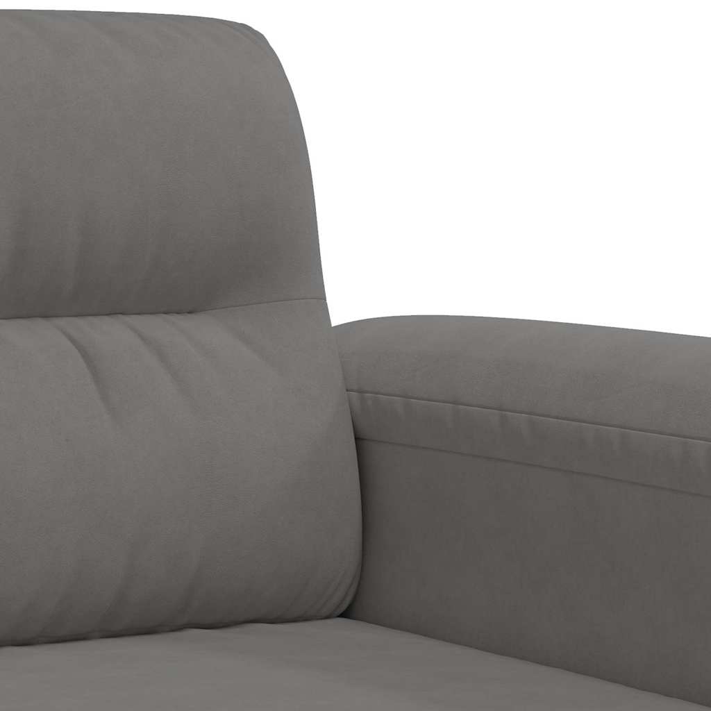 Tweezitsbank 140 cm microvezelstof donkergrijs is nu te koop bij PeponiXL, paradijselijk wonen!