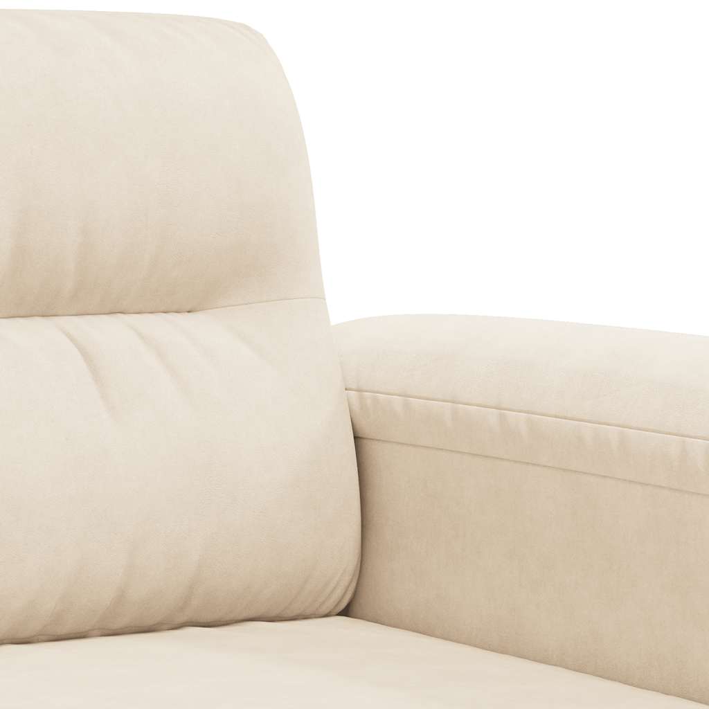 Tweezitsbank 140 cm microvezelstof beige is nu te koop bij PeponiXL, paradijselijk wonen!