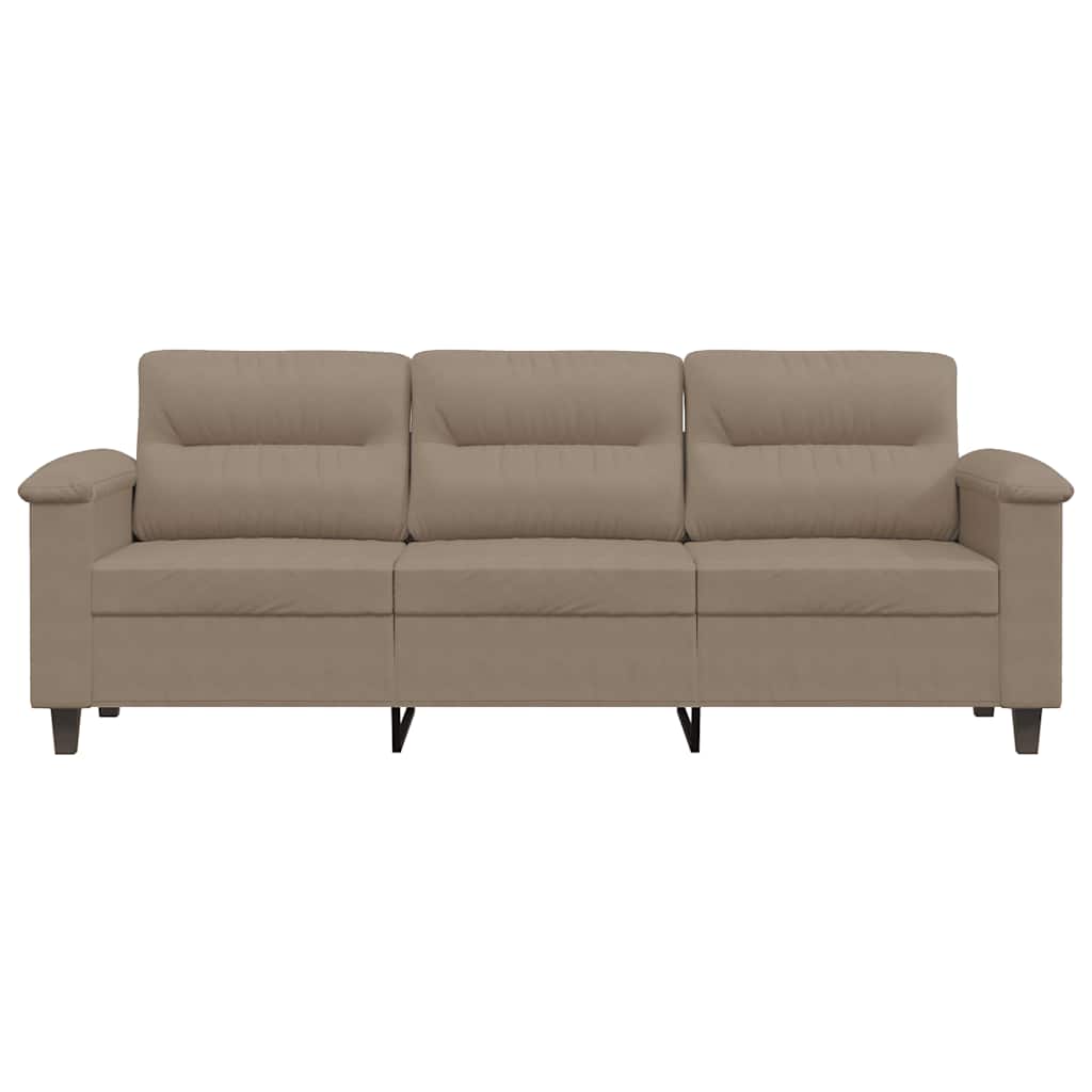 Driezitsbank 180 cm microvezelstof taupe is nu te koop bij PeponiXL, paradijselijk wonen!
