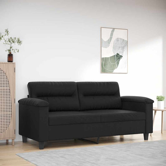 Tweezitsbank 140 cm kunstleer zwart is nu te koop bij PeponiXL, paradijselijk wonen!