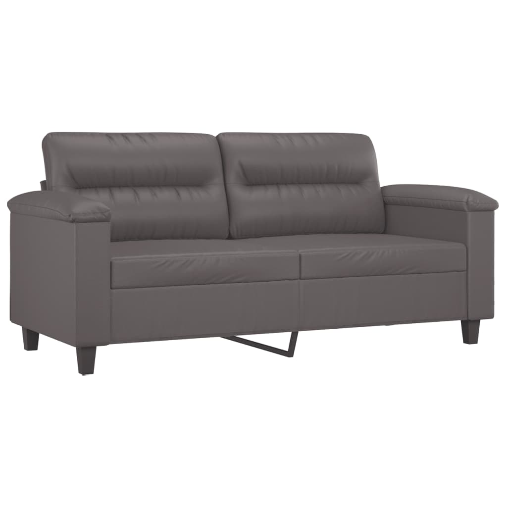 Tweezitsbank 140 cm kunstleer grijs is nu te koop bij PeponiXL, paradijselijk wonen!
