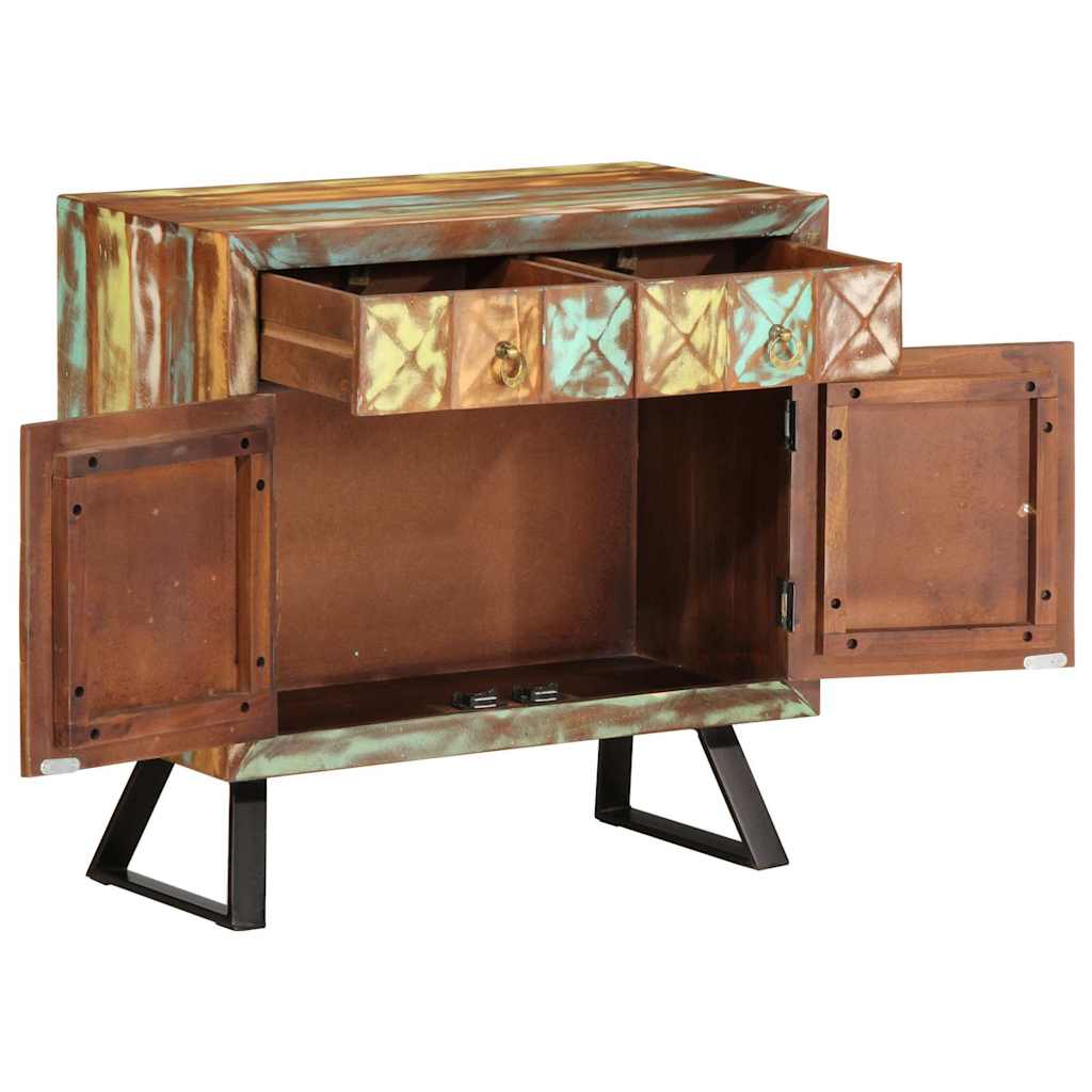 Ladekast 70x35x70 cm massief gerecycled hout meerkleurig is nu te koop bij PeponiXL, paradijselijk wonen!