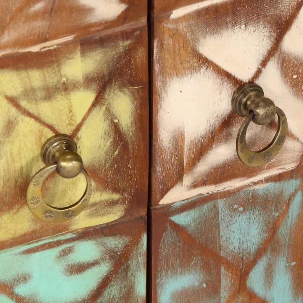 Ladekast 70x35x70 cm massief gerecycled hout meerkleurig is nu te koop bij PeponiXL, paradijselijk wonen!