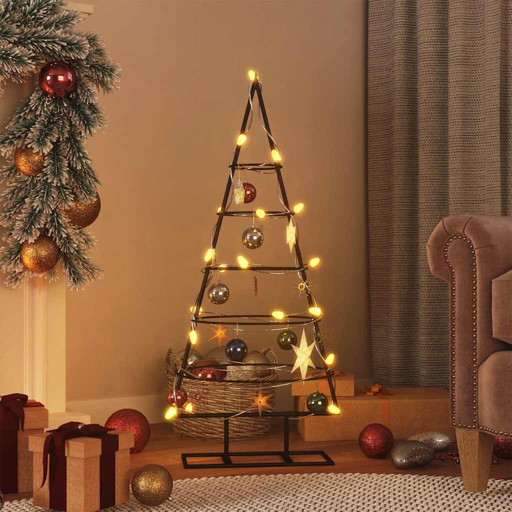 Kerstdecoratie kerstboom 90 cm metaal zwart is nu te koop bij PeponiXL, paradijselijk wonen!