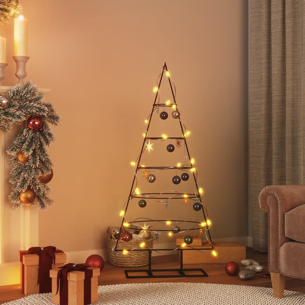 Kerstdecoratie kerstboom 125 cm metaal zwart is nu te koop bij PeponiXL, paradijselijk wonen!