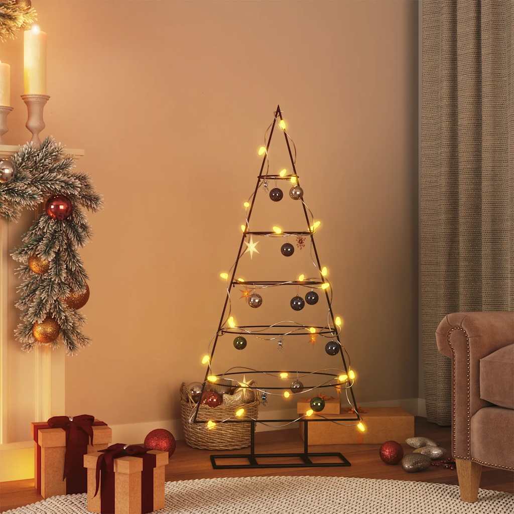 Kerstdecoratie kerstboom 125 cm metaal zwart is nu te koop bij PeponiXL, paradijselijk wonen!