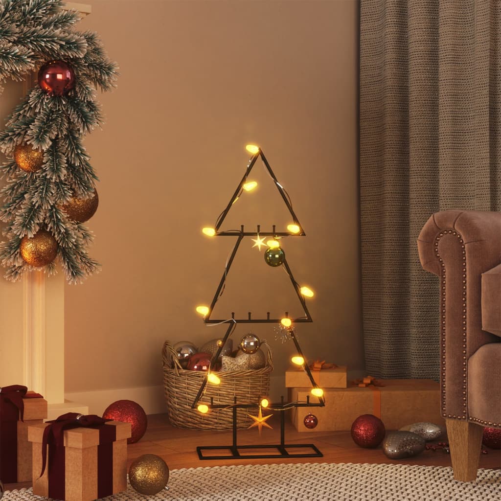 Kerstdecoratie kerstboom 60 cm metaal zwart is nu te koop bij PeponiXL, paradijselijk wonen!